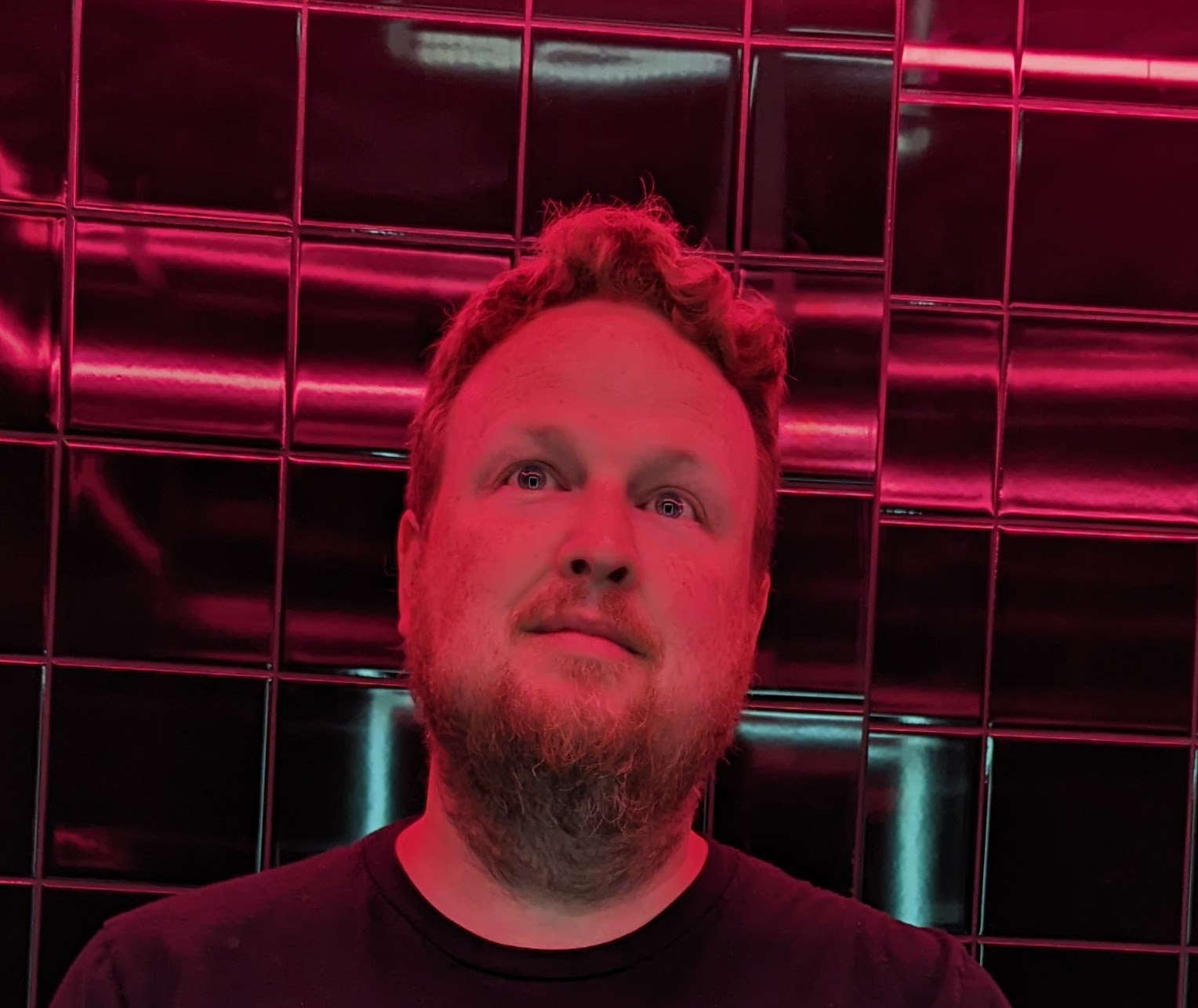 Matthew Larsen singersongwriter with an old piano and the documents